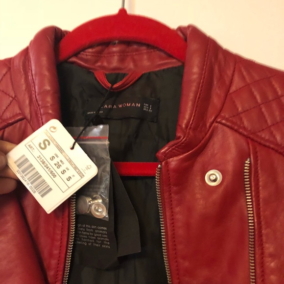 Zara 100% genuine leather biker jacket - Picture 5 of 8